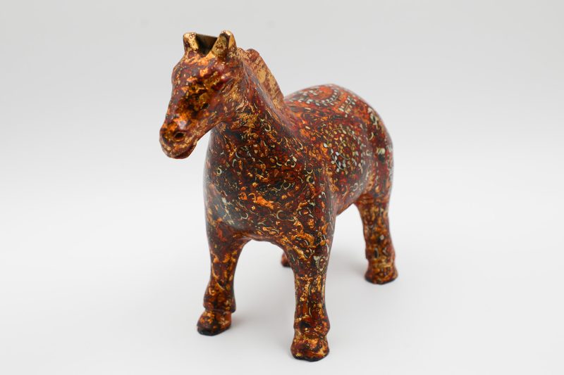 Red Horse - Lacquer artwork by artist Nguyen Tan Phat