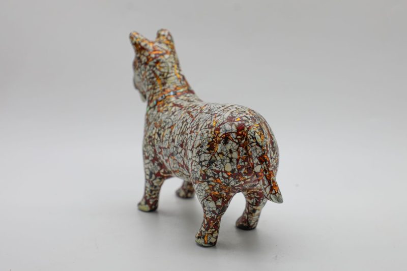 Honored Dog - Vietnamese Lacquer Artwork by Artist Nguyen Tan Phat