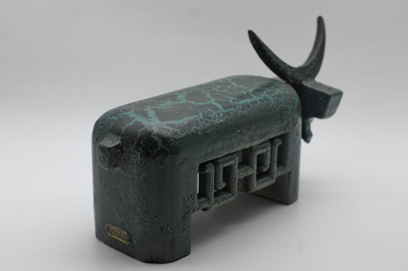 Joyful Buffalo III - Vietnamese Lacquer Artworks by Artist Nguyen Tan Phat