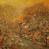 Leng Keng - Vietnamese Lacquer Painting by Artist Nguyen Hong Giang