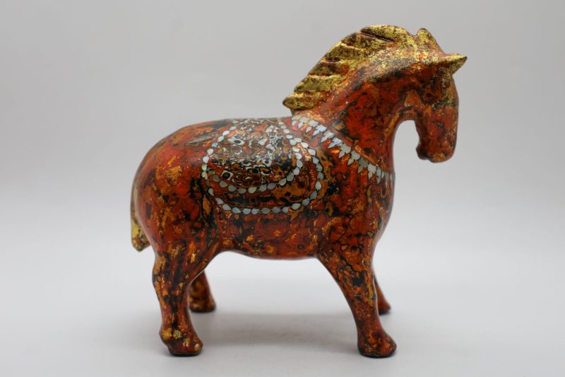 Little Horse II - Vietnamese Lacquer Artwork by Artist Nguyen Tan Phat
