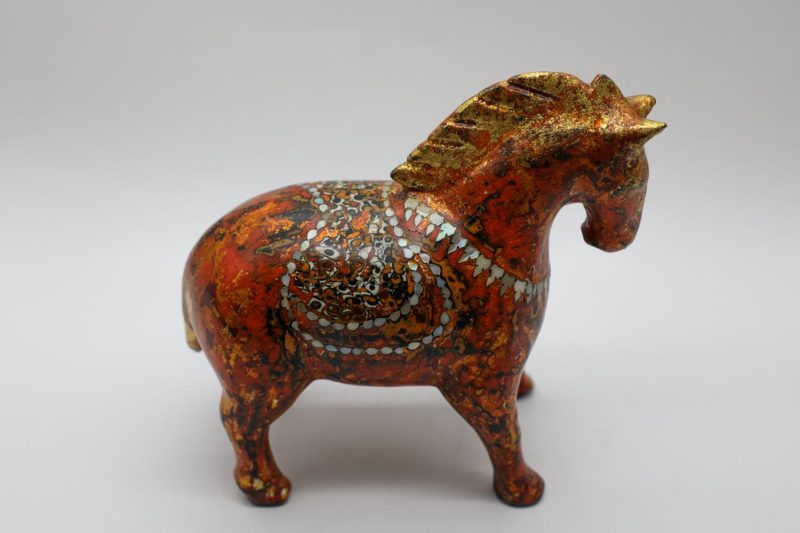 Little Horse II - Vietnamese Lacquer Artwork by Artist Nguyen Tan Phat