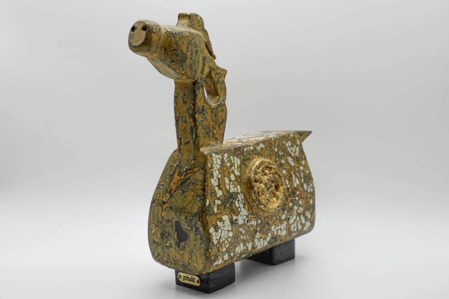 Little Horse III - Vietnamese Lacquer Artwork by Artist Nguyen Tan Phat