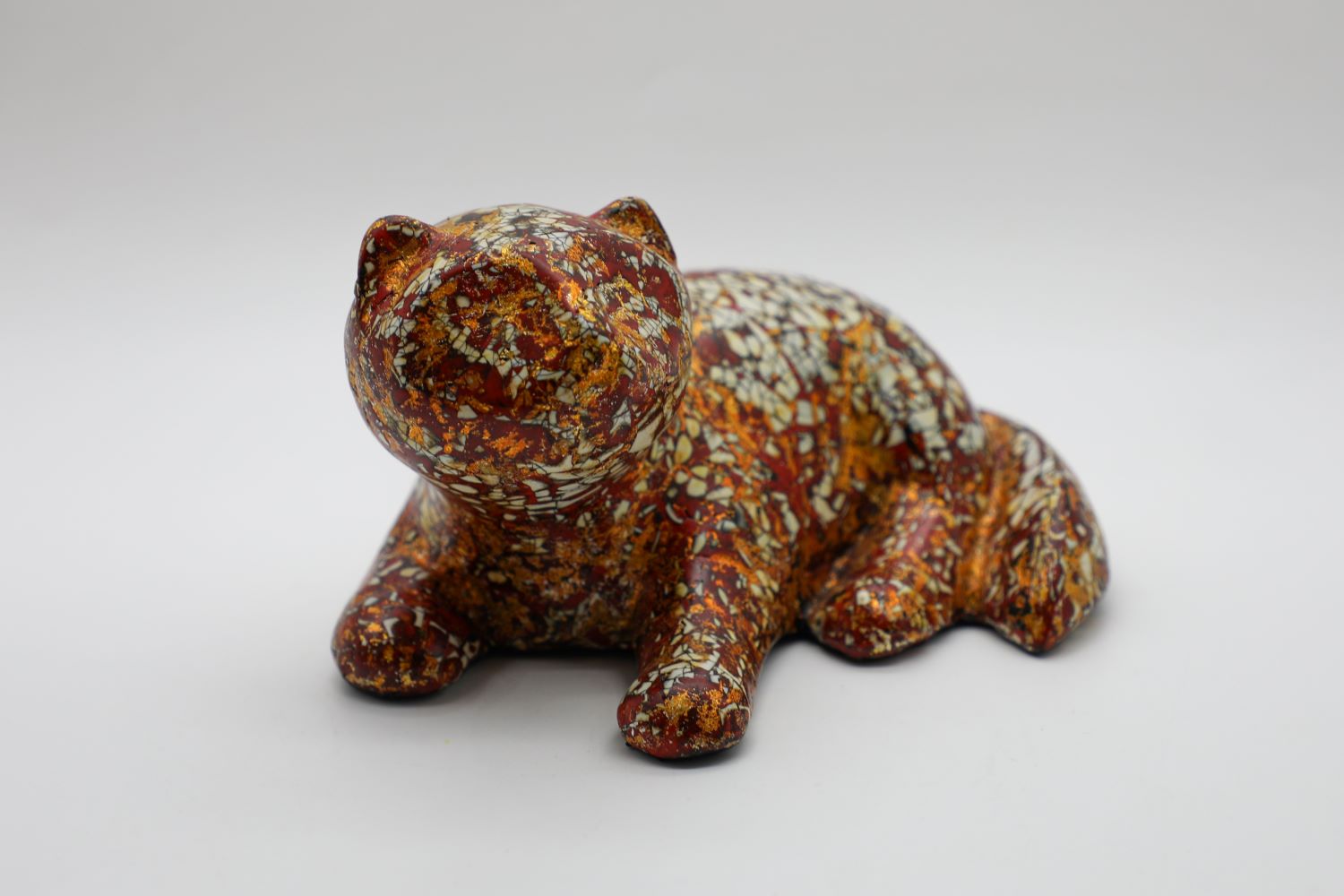 Little Tiger II - Vietnamese Lacquer Artworks by Artist Nguyen Tan Phat