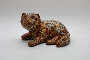 Little Tiger II - Vietnamese Lacquer Artworks by Artist Nguyen Tan Phat