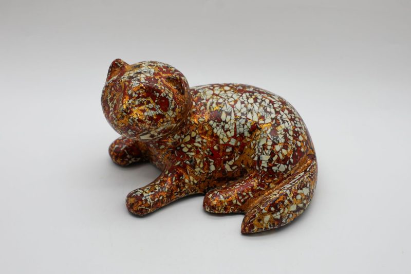 Little Tiger II - Vietnamese Lacquer Artworks by Artist Nguyen Tan Phat