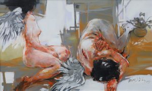 Love in Love - Vietnamese Nude Paintings by Artist Tran Ngoc Bay