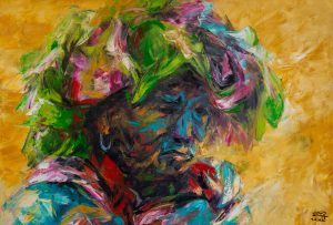 Portrait 17 Vietnamese Acrylic on canvas by Artist Mai Huy Dung