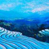 Falling Water Season - Vietnamese Oil Painting by Artist Minh Chinh