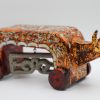Buffalo Cart - Lacquer artwork by artist Nguyen Tan Phat