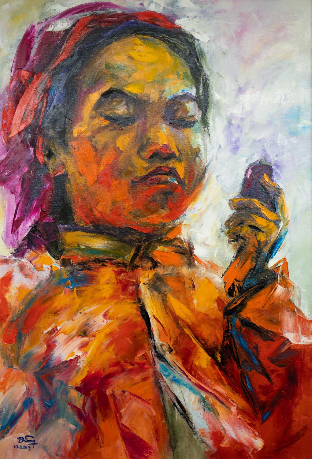 portrait 37 vietnamese oil painting by artist mai huy dung