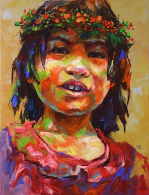portrait 68 Vietnamese Acrylic on canvas by Artist Mai Huy Dung