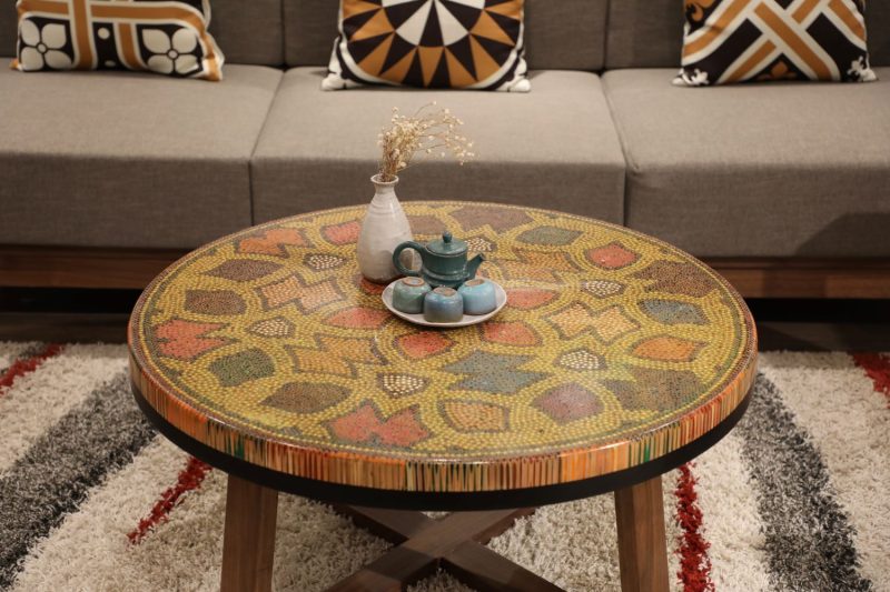 Prosperity Colored-Pencil Coffee Table - Nguyen Art Gallery