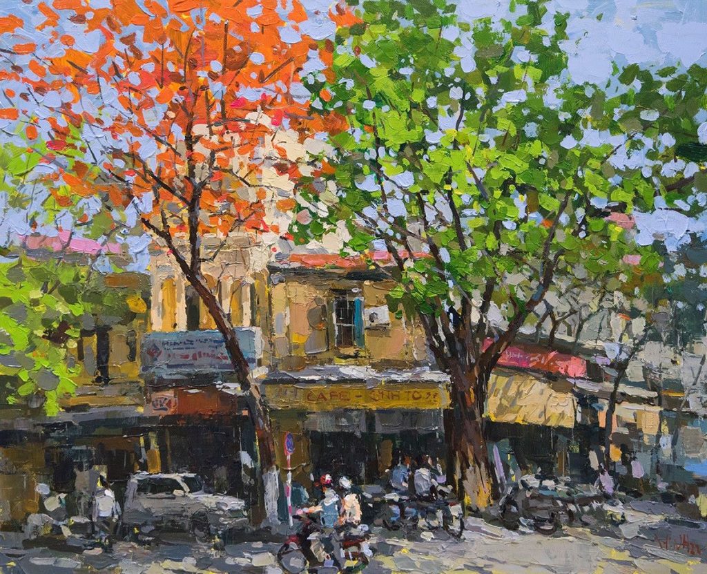 Season Transforming II - Vietnamese Oil Painting by Artist Pham Hoang Minh