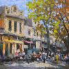 Street Market - Vietnamese Oil Painting by Artist Pham Hoang Minh