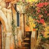 The Way Home - Vietnamese Lacquer Painting by Artist Nguyen Van Nghia
