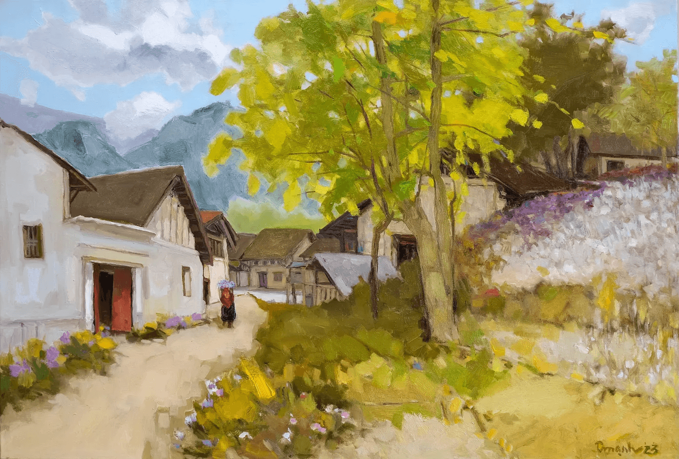 autumn in the mountain town