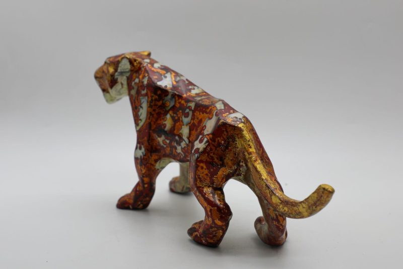 Tiger XIX - Vietnamese Lacquer Artworks by Artist Nguyen Tan Phat