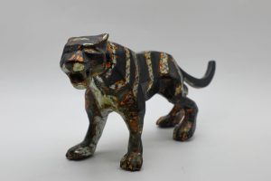 Tiger XVIII - Vietnamese Lacquer Artworks by Artist Nguyen Tan Phat