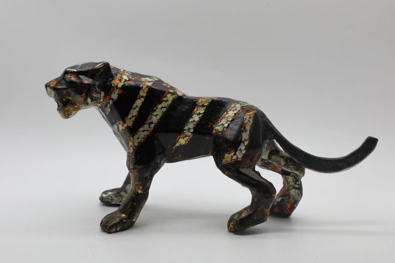 Tiger XVIII - Vietnamese Lacquer Artworks by Artist Nguyen Tan Phat