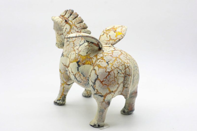 Unicorn Horse I - Vietnamese Lacquer Artwork by Artist Nguyen Tan Phat