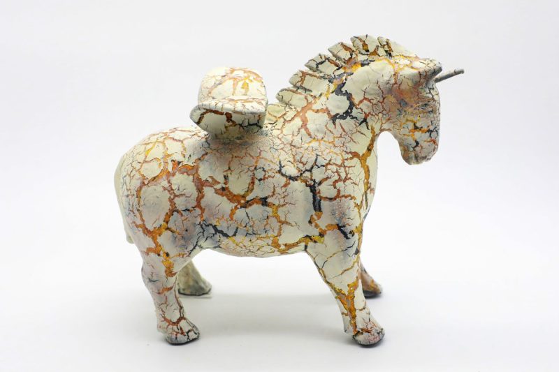 Unicorn Horse I - Vietnamese Lacquer Artwork by Artist Nguyen Tan Phat