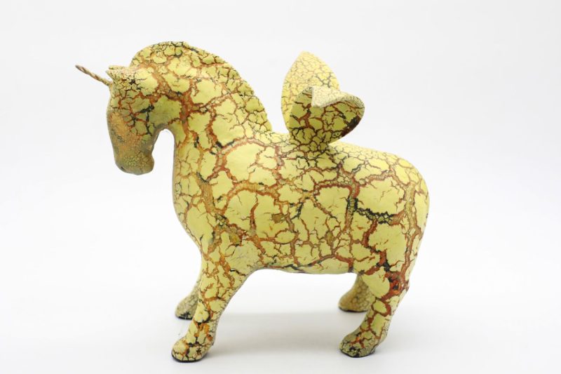 Unicorn Horse II - Vietnamese Lacquer Artwork by Artist Nguyen Tan Phat