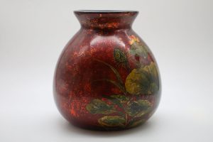 Vase of Sunny Lotus - Vietnamese Ceramic Vase by Artist Dinh Thi Thanh