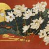 White Lotus 06 - Vietnamese Lacquer Paintings Flower by Artist Do Khai